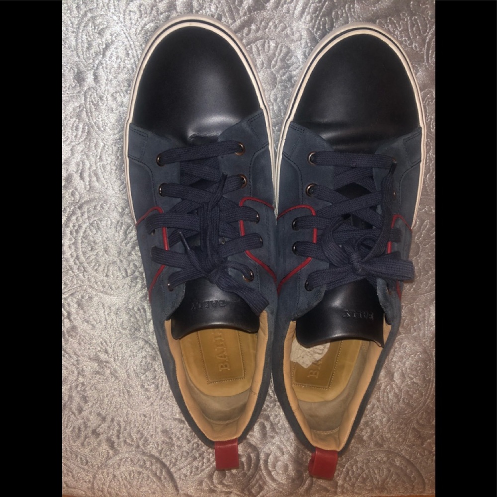 Navy blue Bally sneakers